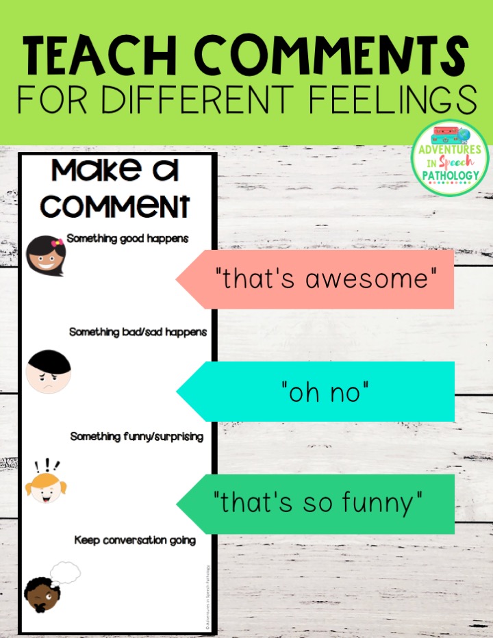 Teach comments for different feelings