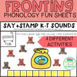 Fronting Phonology Fun Sheets