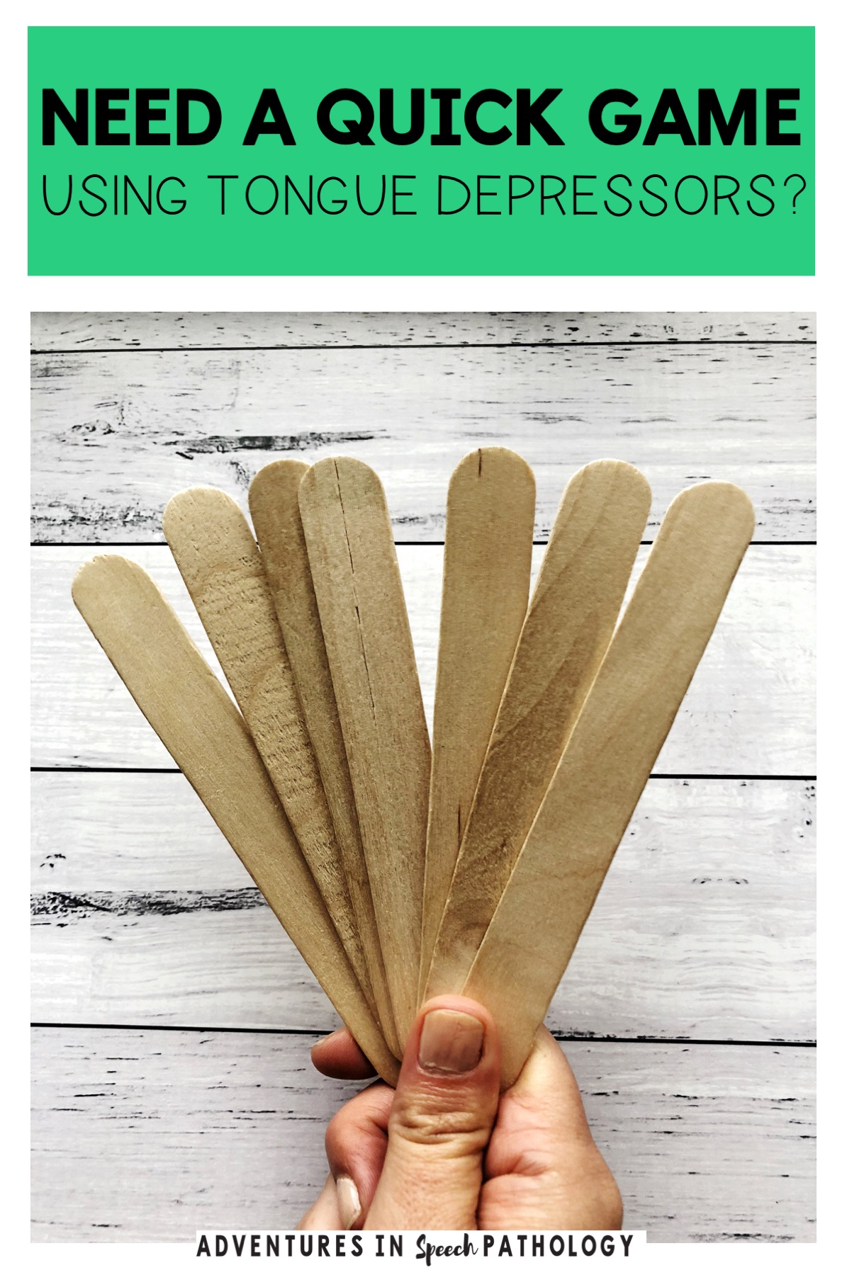 Need a Quick Game Using Tongue Depressors? - Adventures in Speech Pathology