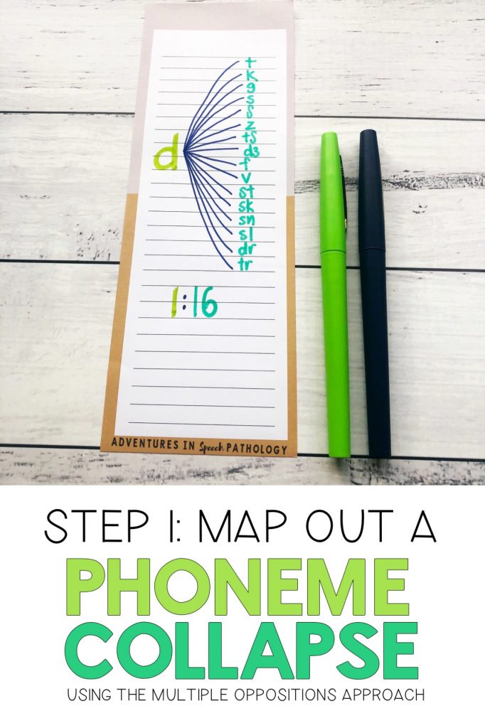 Map out a phoneme collapse for multiple oppositions