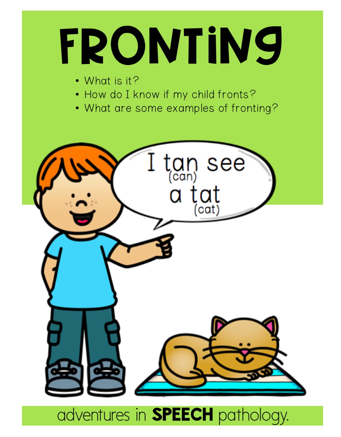 What is fronting in speech therapy? - Adventures in Speech Pathology