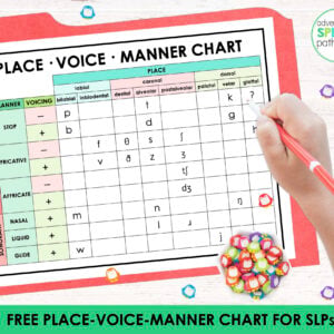 place voice manner chart – freebie