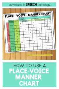 How to use a place-voice-manner chart