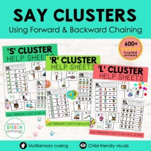 cluster reduction forward & backward chaining help sheets – bundle