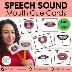 articulation speech sound mouth picture cue cards