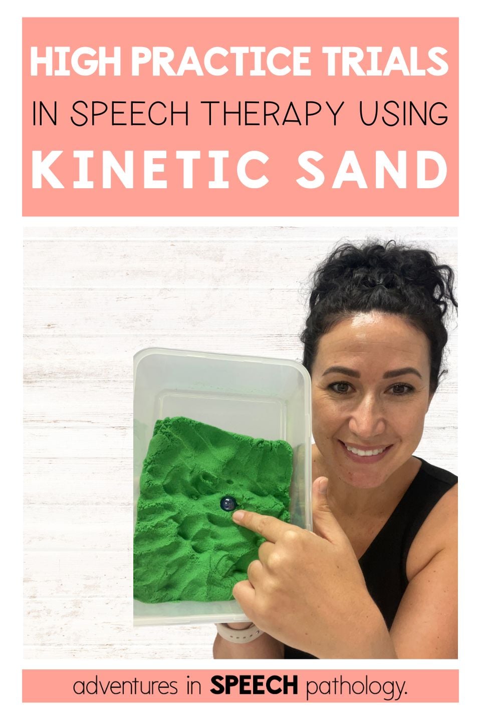 high practice articulation activity using kinetic sand