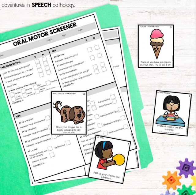 👍🏻 Child-friendly oral motor assessment cards.

💪🏻 Oral motor screener record form.

👏 A digital copy of the assessment that you can upload on a tablet or device

For all those SLPs who want their own copy, go to the link in my profile!

#speechtherapy #speechpath #articulationdelay #articulationdevelopment #oralmotor #adventuresinspeechpathology #preschoolslp #schoolslp