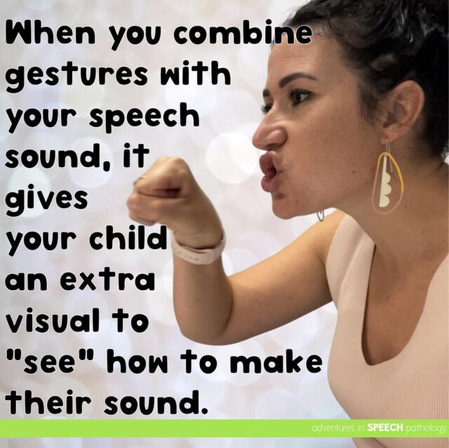 Can you guess what sound we’re working on here just by the gesture?

#articulationtherapy #speechsounds #preschoolslp #schoolslp #adventuresinspeechpathology