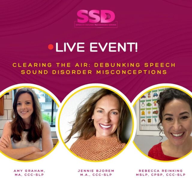 Speech Sound Disorder Series ROUND THREE 👏🏼

So thrilled to be presenting LIVE with two of the most talented SLP speakers Amy & Jen!!

Make sure you get the early bird registration price before the 24th of October to watch the three hour live (also recorded) and access to extra live courses!

It’s the most affordable SSD professional development you’ll find!

Head to bethebrightest.com to read more and register!

#ebpslp #brightideasmedia #schoolslp #preschoolslp #privatepracticeslp #speechsounddisorders
