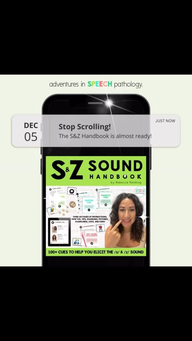 This has been SO HIGHLY REQUESTED!!!

Our next Handbook is ready to launch on December 5th and it’s a BIG ONE 👏🏼 who is ready for aaaaaaaaall the cues to elicit /s/ and /z/ sounds?

#speechtherapy #speechpaths #articulation #articulationtherapy #schoolslp #adventuresinspeechpathology