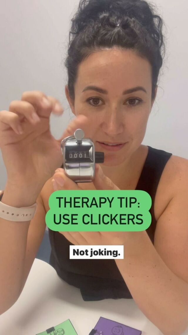 Check out the highlight reel on our profile called “Therapy Tips” and look through all the quick, simple, easy ways to get high practice trials in your speech sound therapy session.

Also… who else LOVES clickers?

#preschoolslp #schoolslp #speechpath #speechdelay #adventuresinspeechpathology